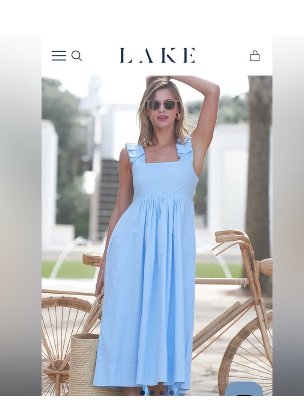 LAKE Lolly Dress in Morning Blue Sz. L
